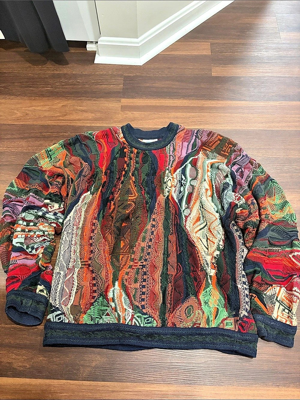 Vintage Coogi Multicolor Abstract Knit Crewneck XL